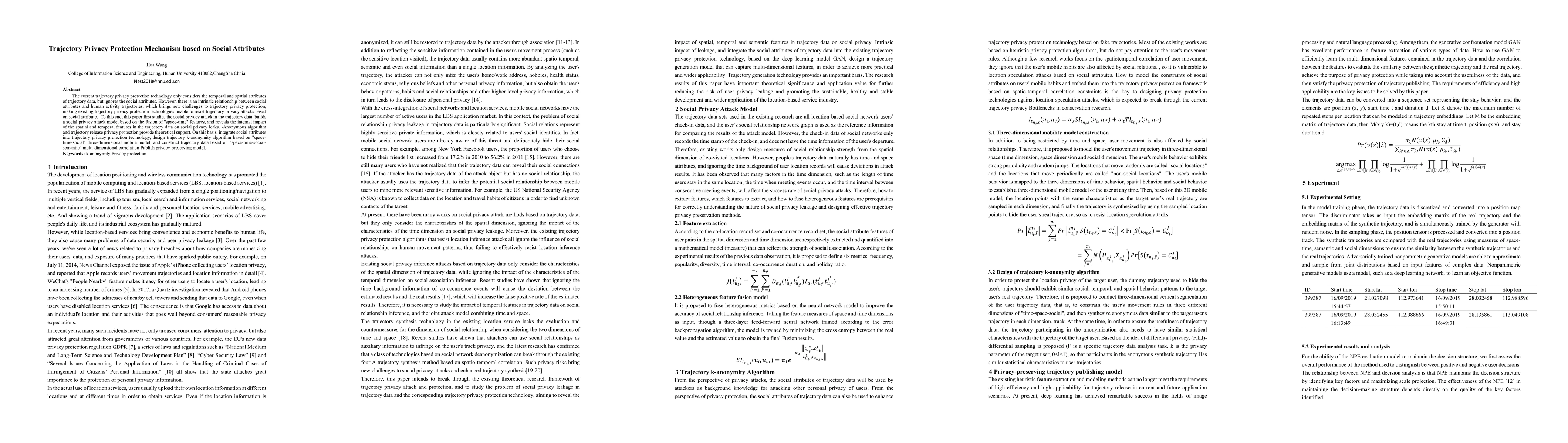 Thumbnail for Trajectory Privacy Protection Mechanism based on Social Attributes