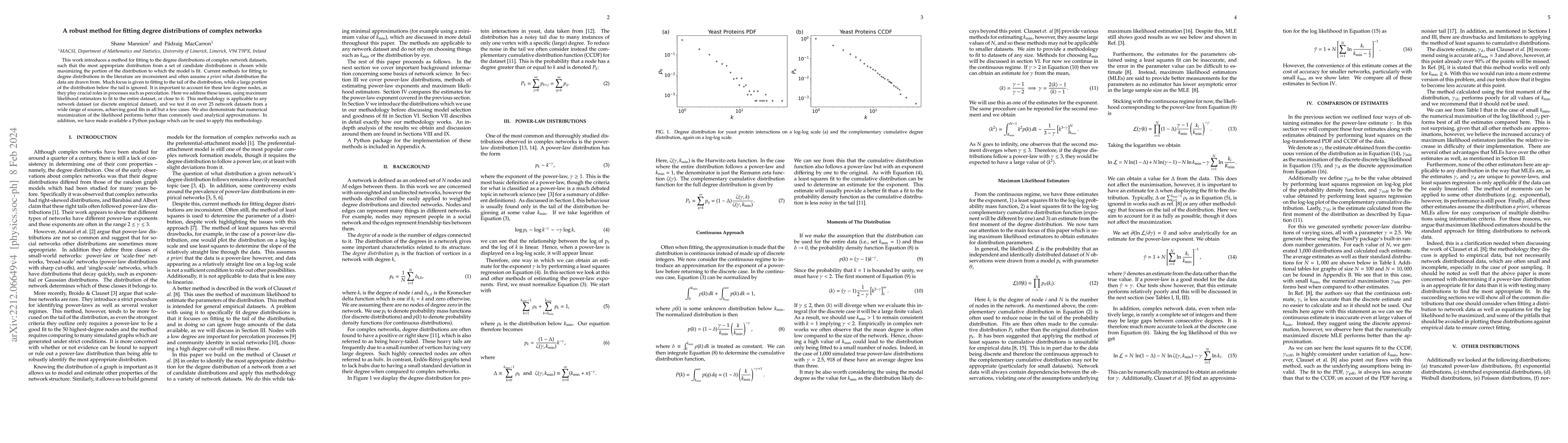 Thumbnail for A robust method for fitting degree distributions of complex networks