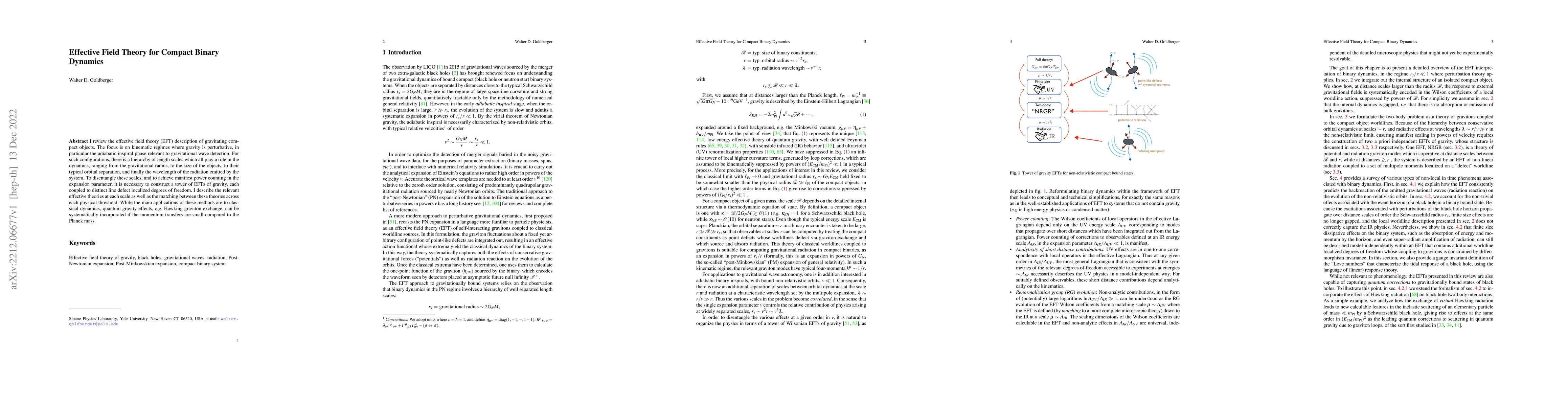 Thumbnail for Effective Field Theory for Compact Binary Dynamics