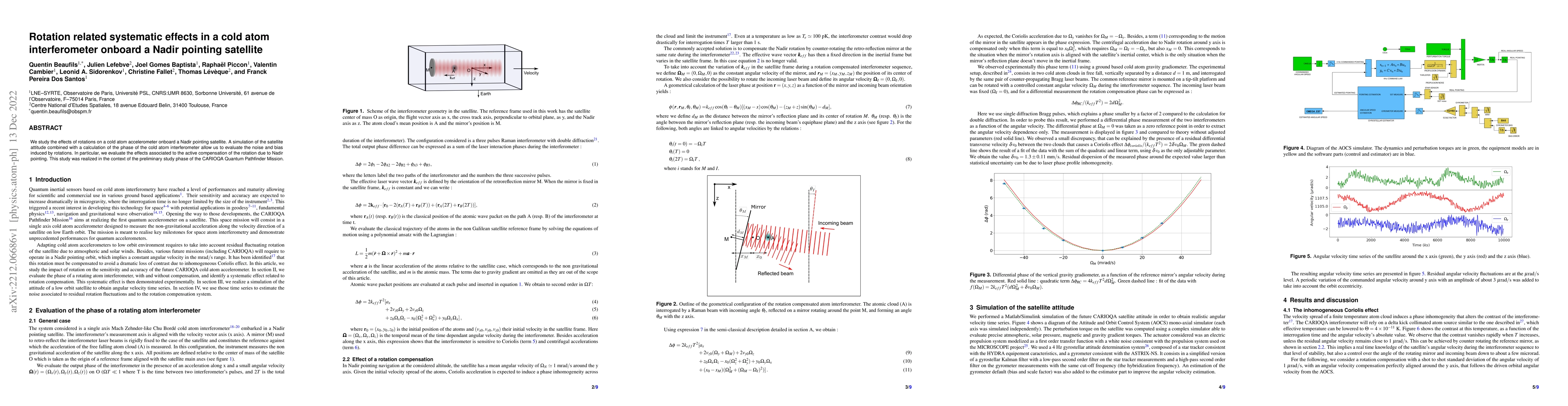 Thumbnail for Rotation related systematic effects in a cold atom interferometer
  onboard a Nadir pointing satellite