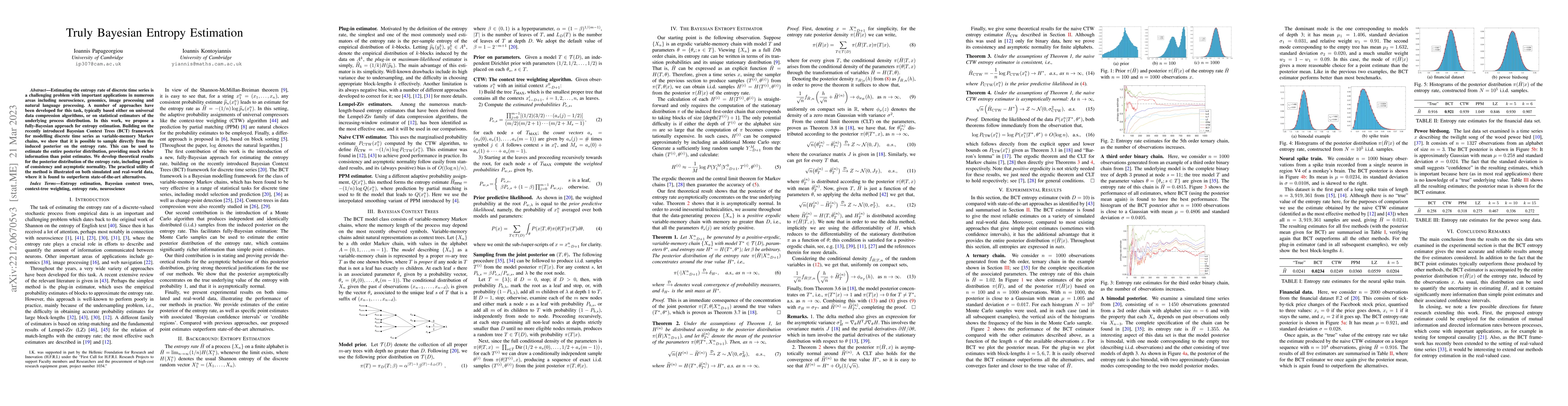 Thumbnail for Truly Bayesian Entropy Estimation