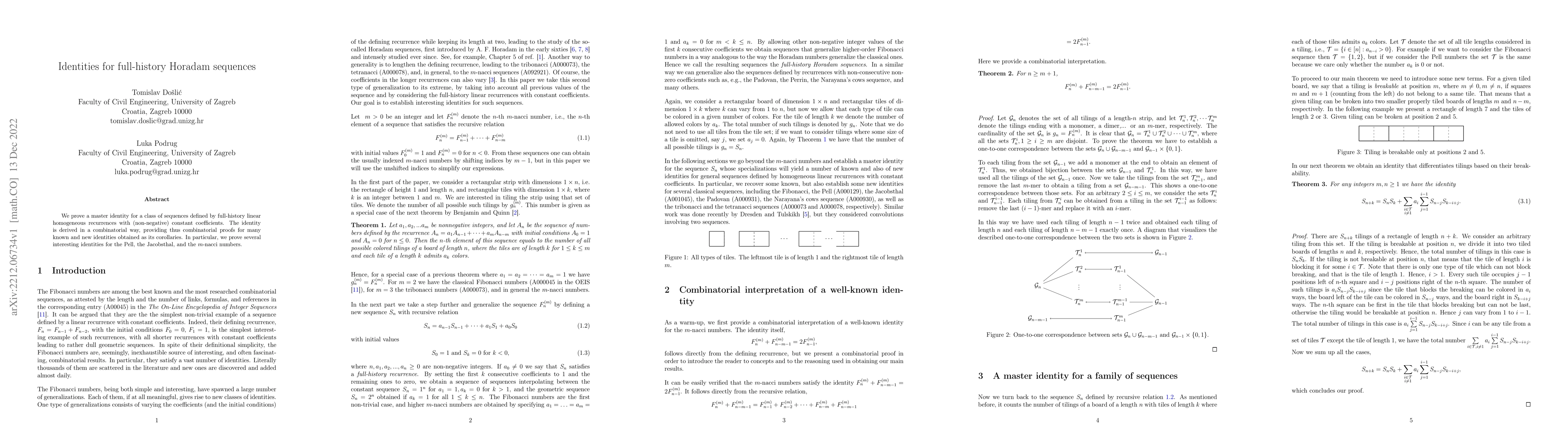 Thumbnail for Identities for full-history Horadam sequences