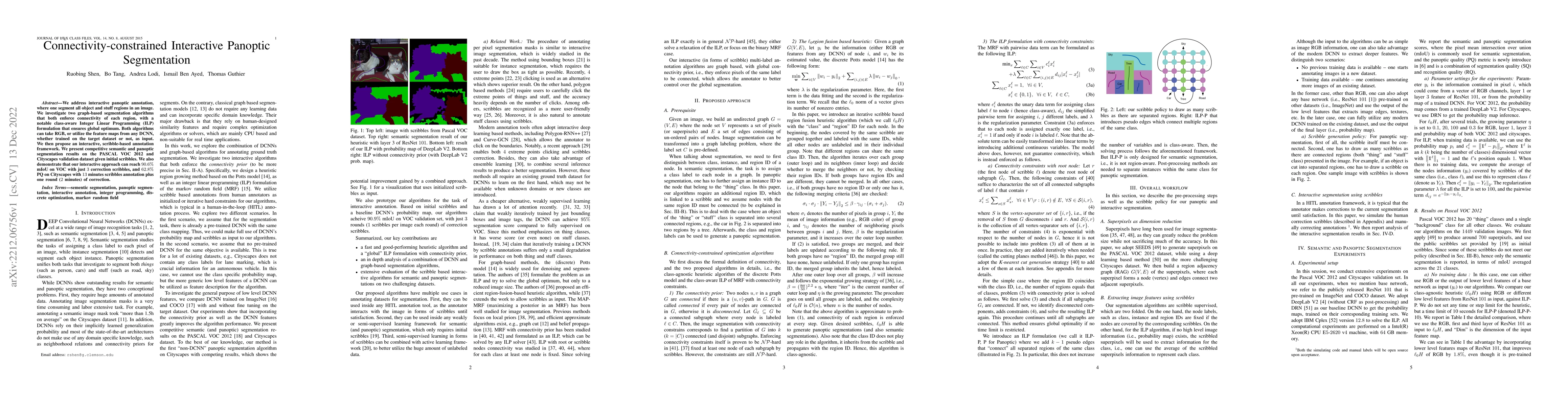 Thumbnail for Connectivity-constrained Interactive Panoptic Segmentation