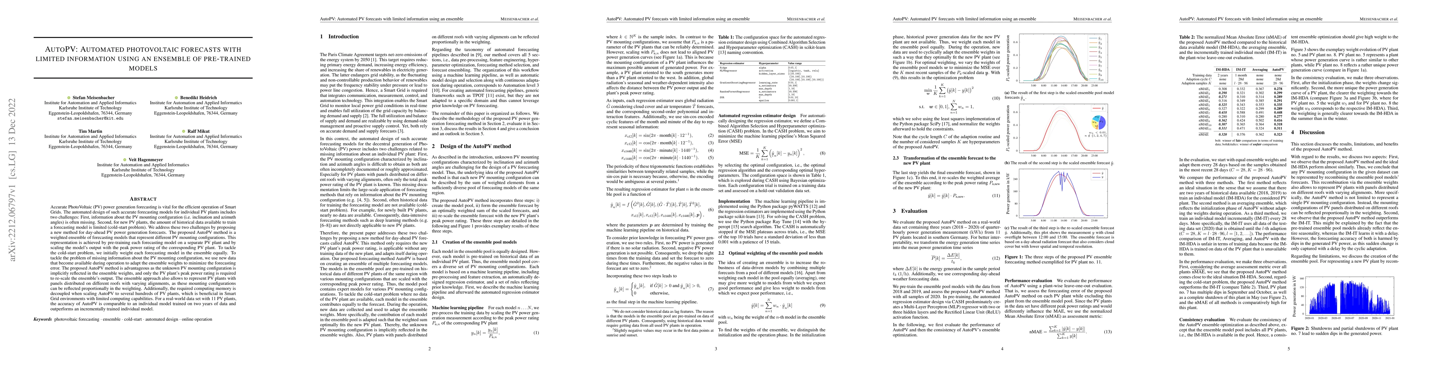 Thumbnail for AutoPV: Automated photovoltaic forecasts with limited information using
  an ensemble of pre-trained models