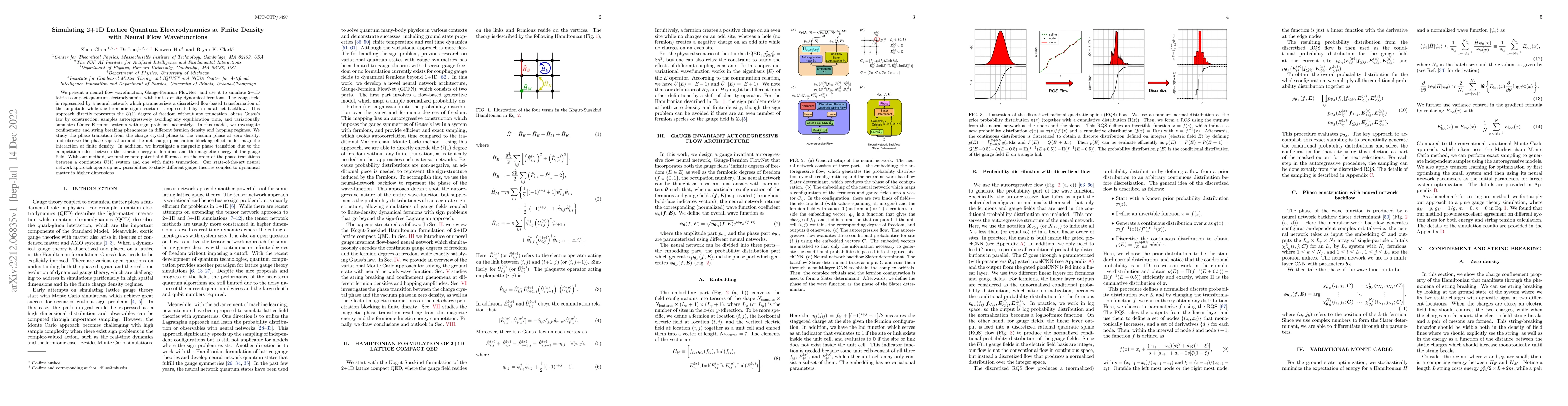 Thumbnail for Simulating 2+1D Lattice Quantum Electrodynamics at Finite Density with
  Neural Flow Wavefunctions