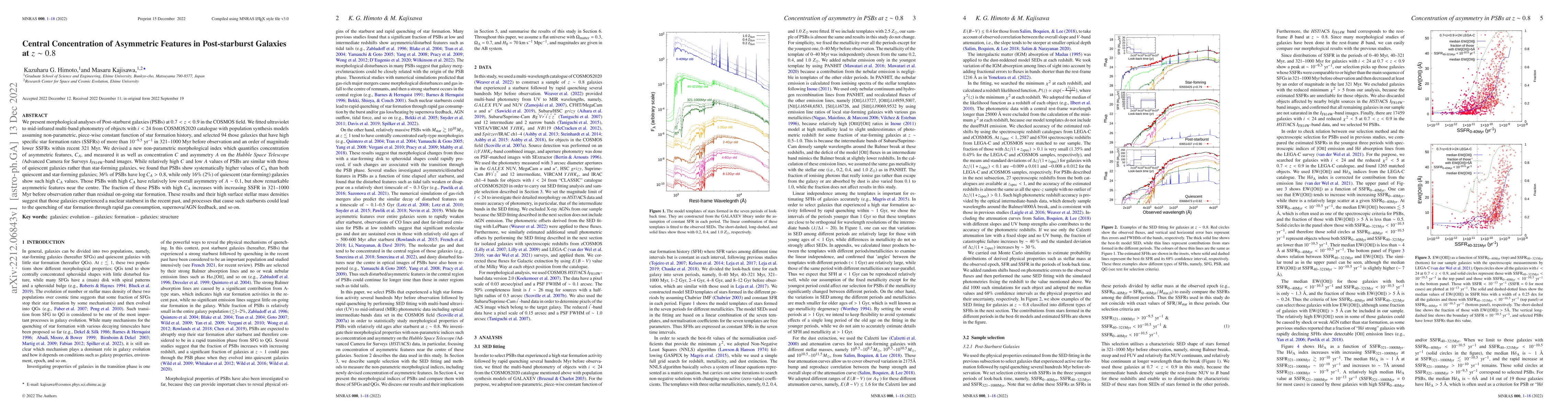 Thumbnail for Central Concentration of Asymmetric Features in Post-starburst Galaxies
  at $z \sim 0.8$