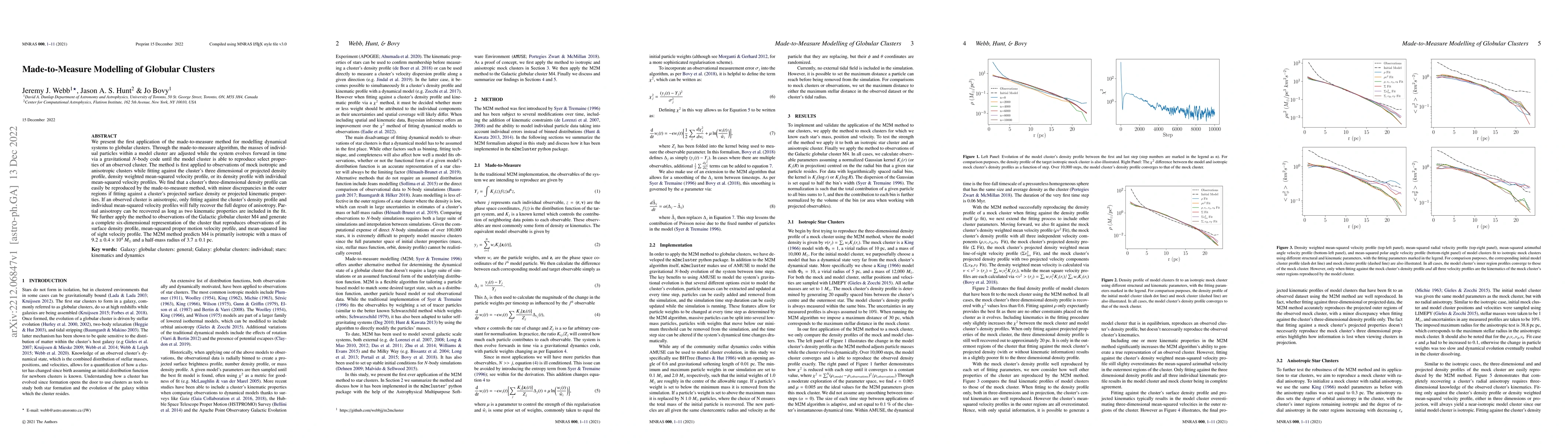 Thumbnail for Made-to-Measure Modelling of Globular Clusters