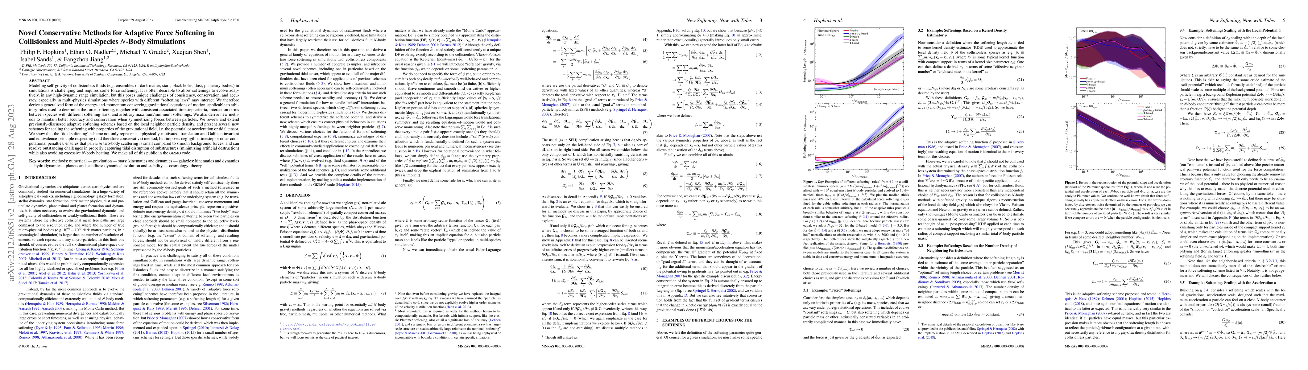 Thumbnail for Novel Conservative Methods for Adaptive Force Softening in Collisionless
  and Multi-Species N-Body Simulations