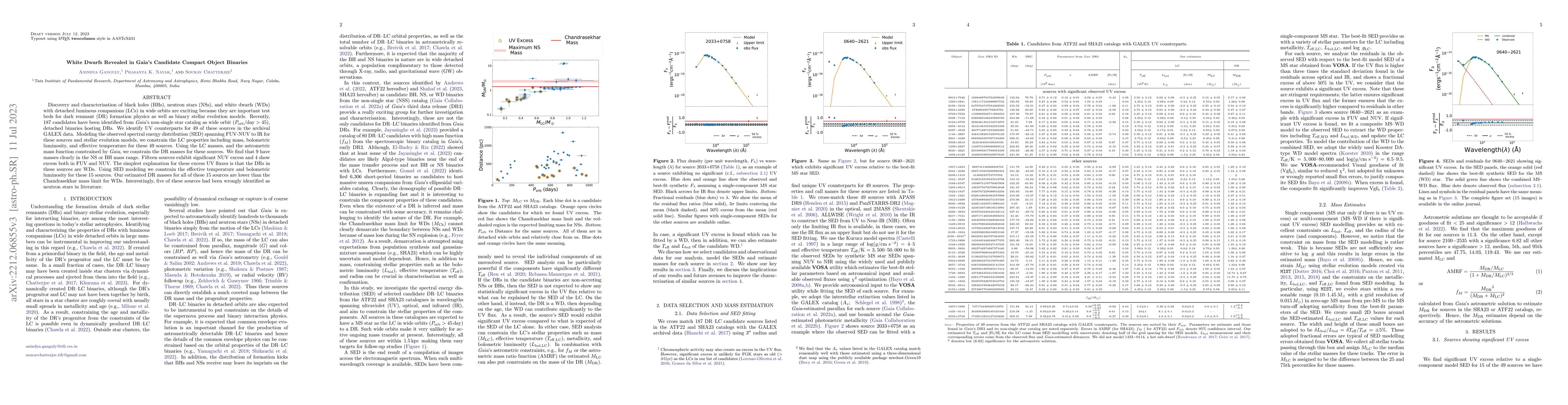 Thumbnail for White Dwarfs Revealed in Gaia's Candidate Compact Object Binaries