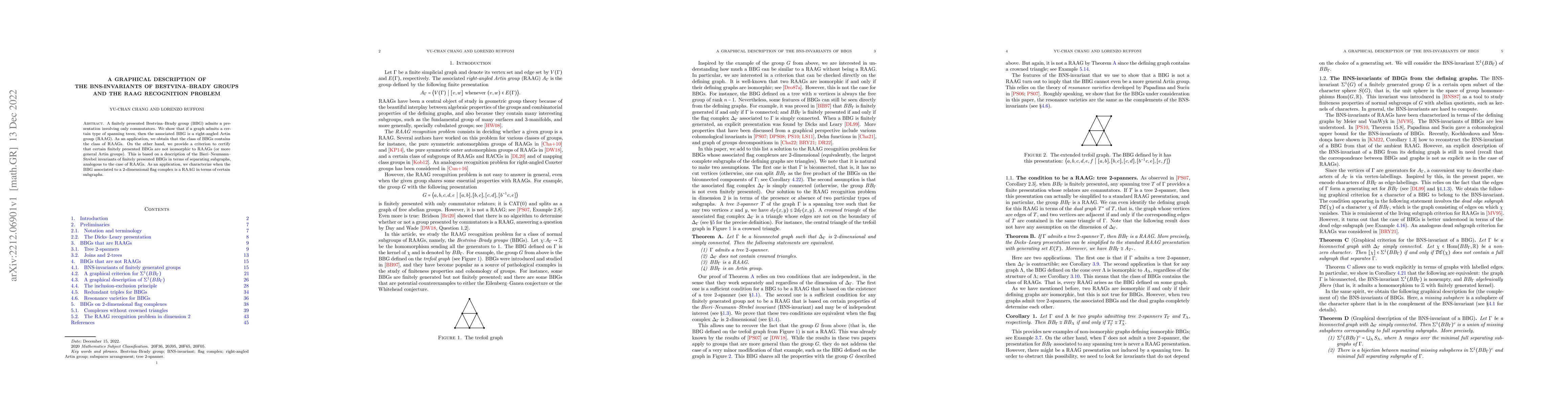 Thumbnail for A graphical description of the BNS-invariants of Bestvina-Brady groups
  and the RAAG recognition problem