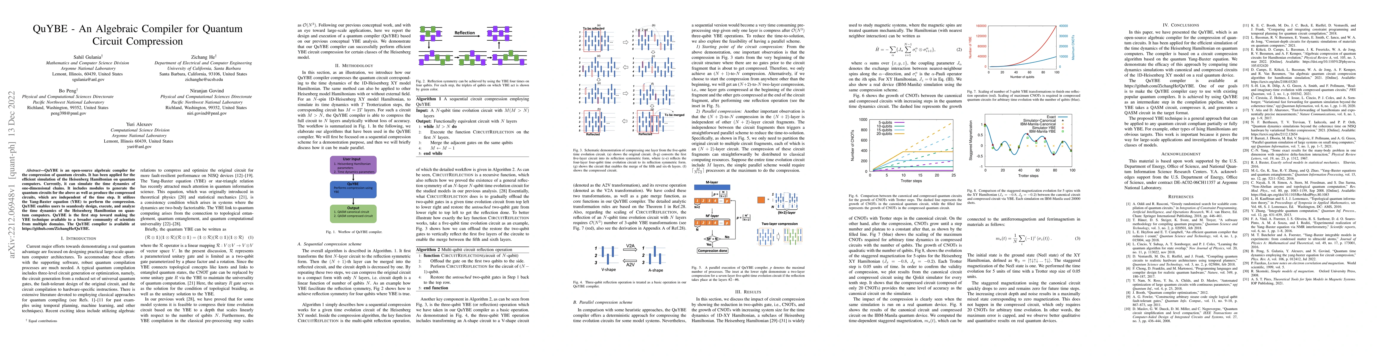 Thumbnail for QuYBE -- An Algebraic Compiler for Quantum Circuit Compression
