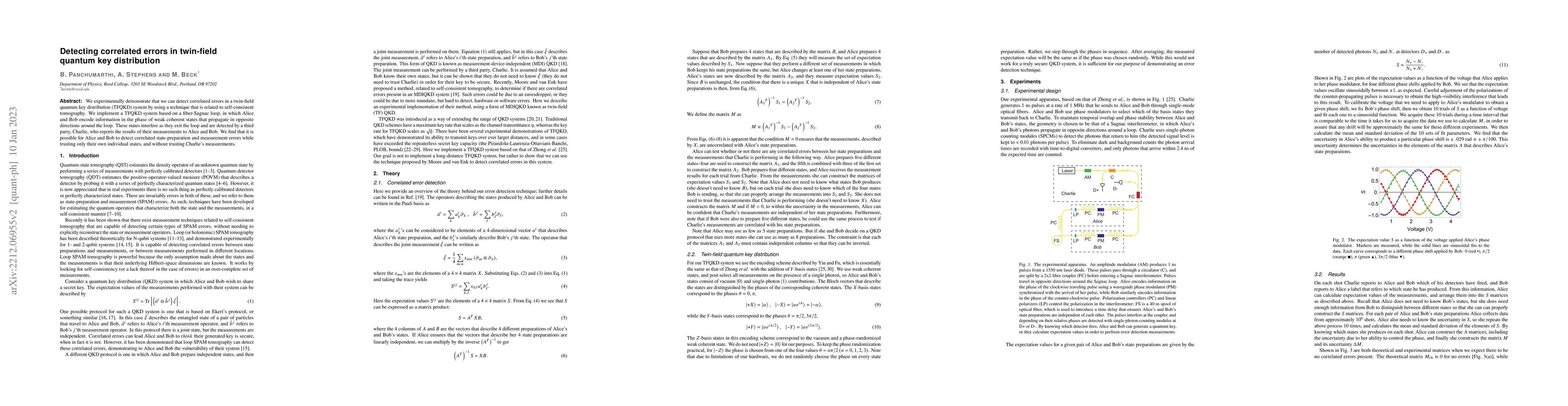 Thumbnail for Detecting correlated errors in twin-field quantum key distribution