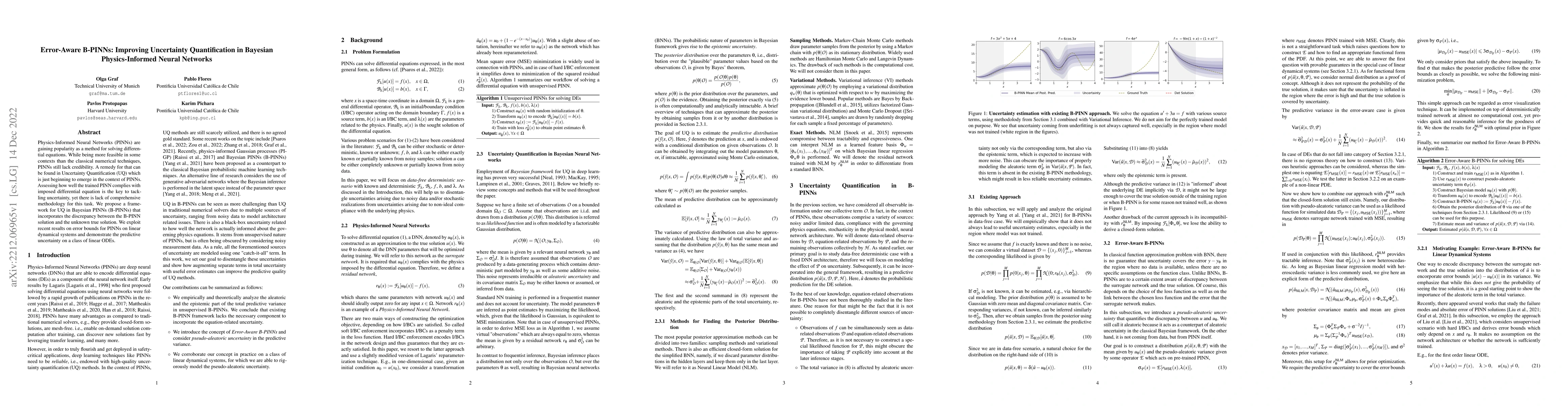 Thumbnail for Error-Aware B-PINNs: Improving Uncertainty Quantification in Bayesian
  Physics-Informed Neural Networks