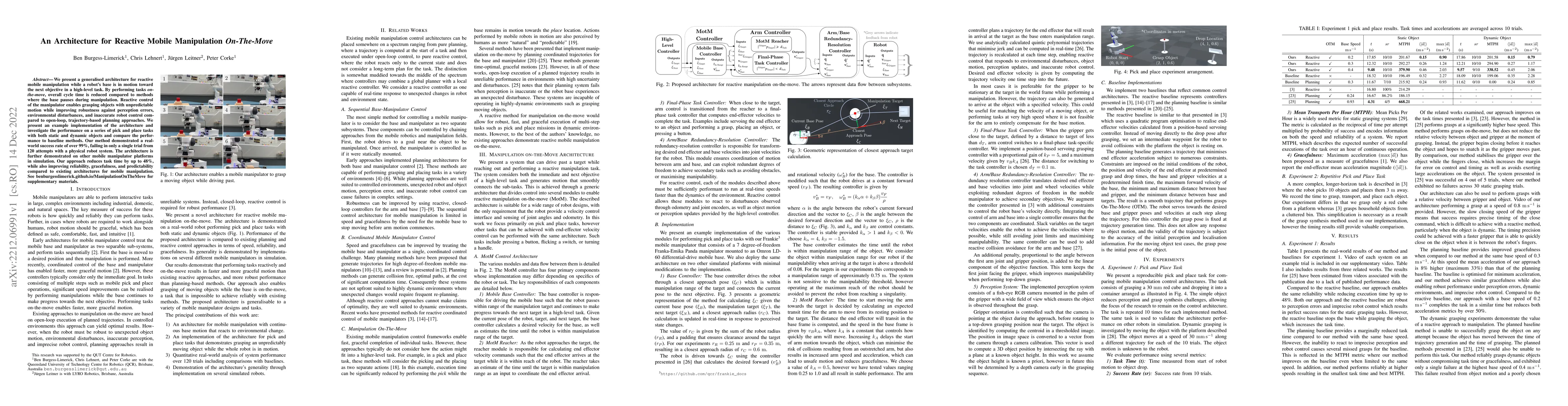 Thumbnail for An Architecture for Reactive Mobile Manipulation On-The-Move