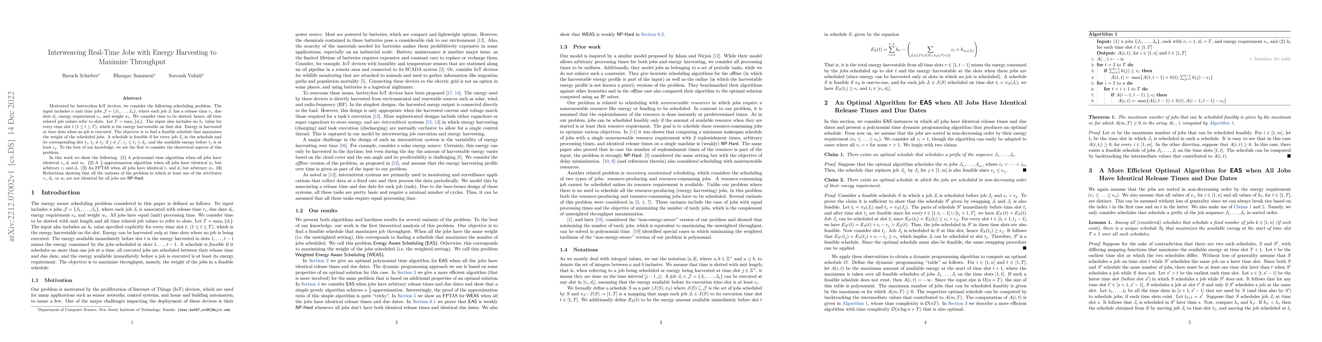 Thumbnail for Interweaving Real-Time Jobs with Energy Harvesting to Maximize
  Throughput