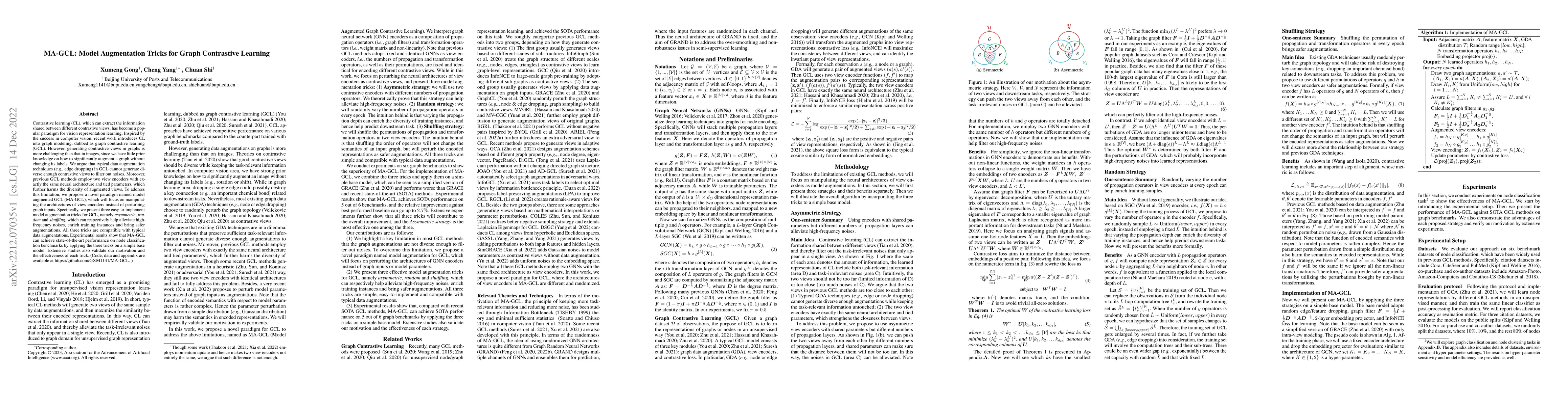 Thumbnail for MA-GCL: Model Augmentation Tricks for Graph Contrastive Learning