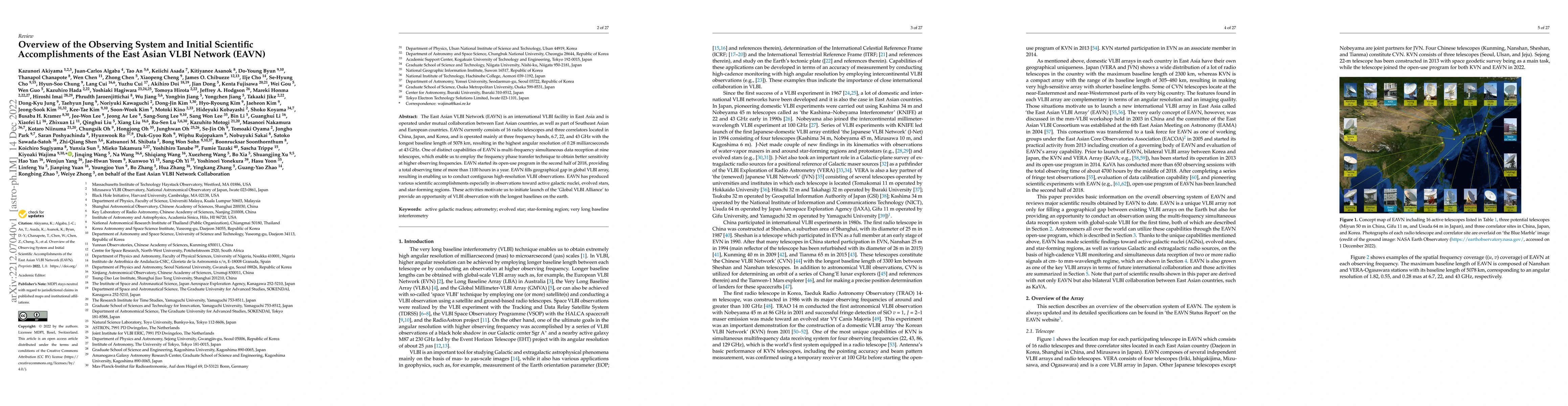 Thumbnail for Overview of the Observing System and Initial Scientific Accomplishments
  of the East Asian VLBI Network (EAVN)
