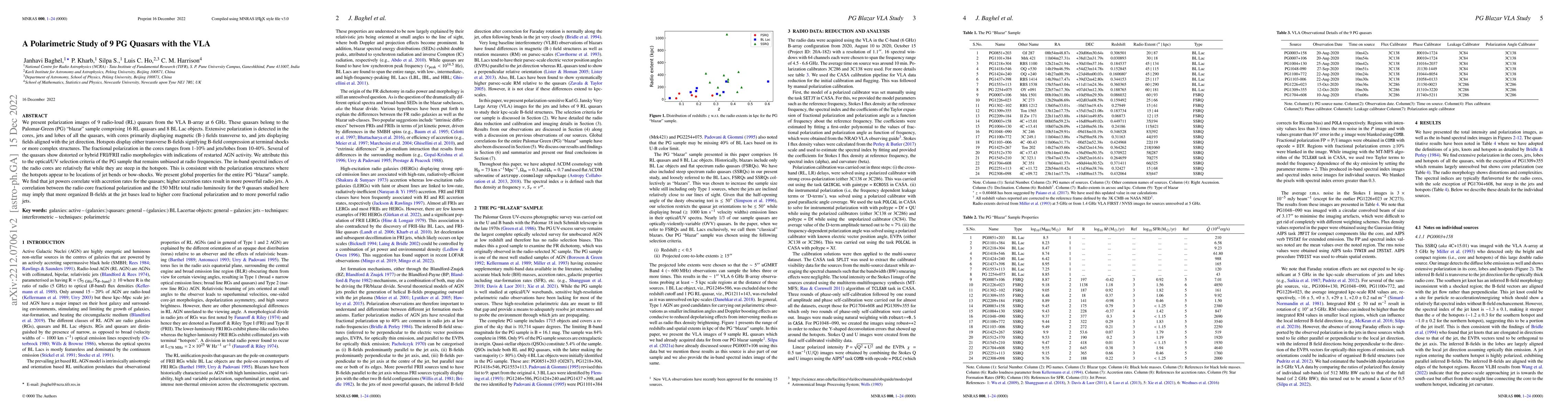Thumbnail for A Polarimetric Study of 9 PG Quasars with the VLA