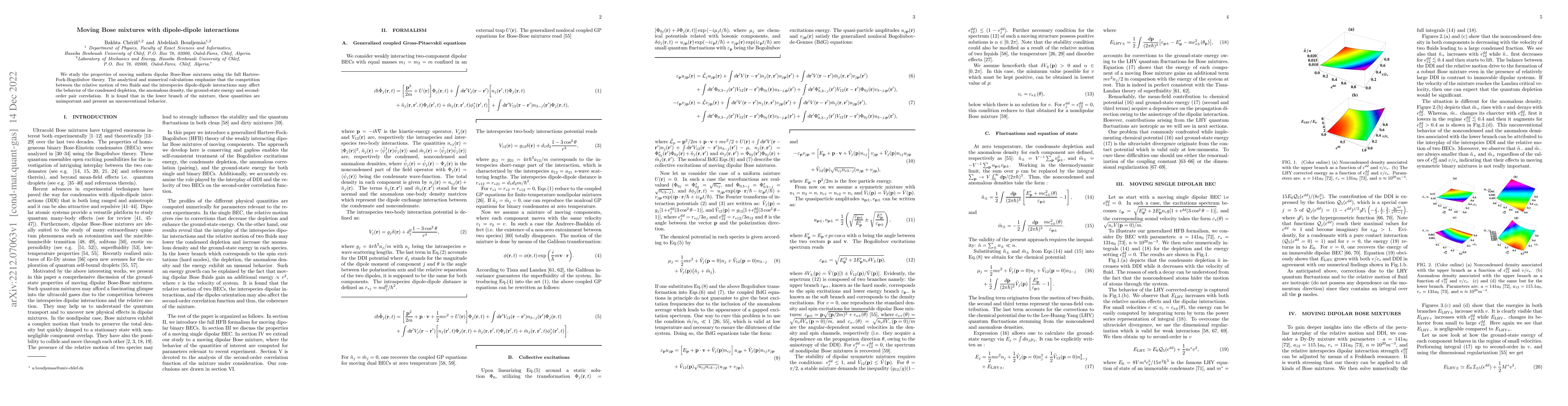 Thumbnail for Moving Bose mixtures with dipole-dipole interactions