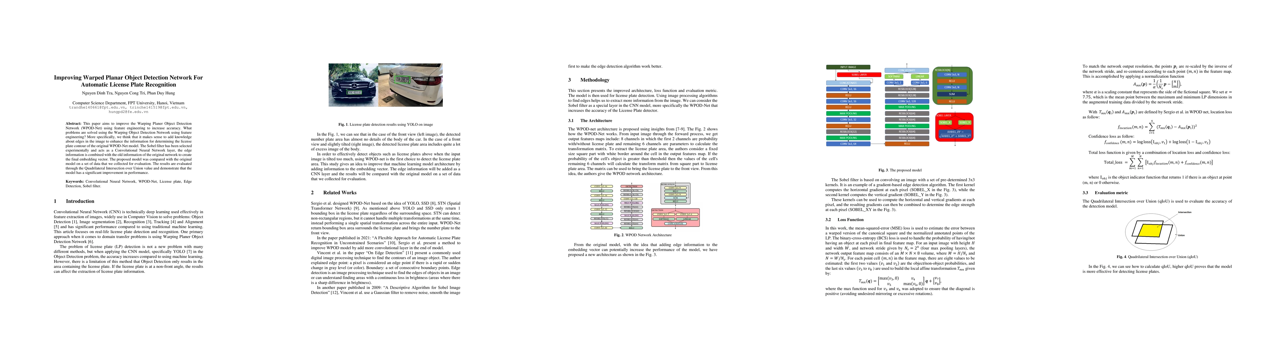 Thumbnail for Improving Warped Planar Object Detection Network For Automatic License
  Plate Recognition