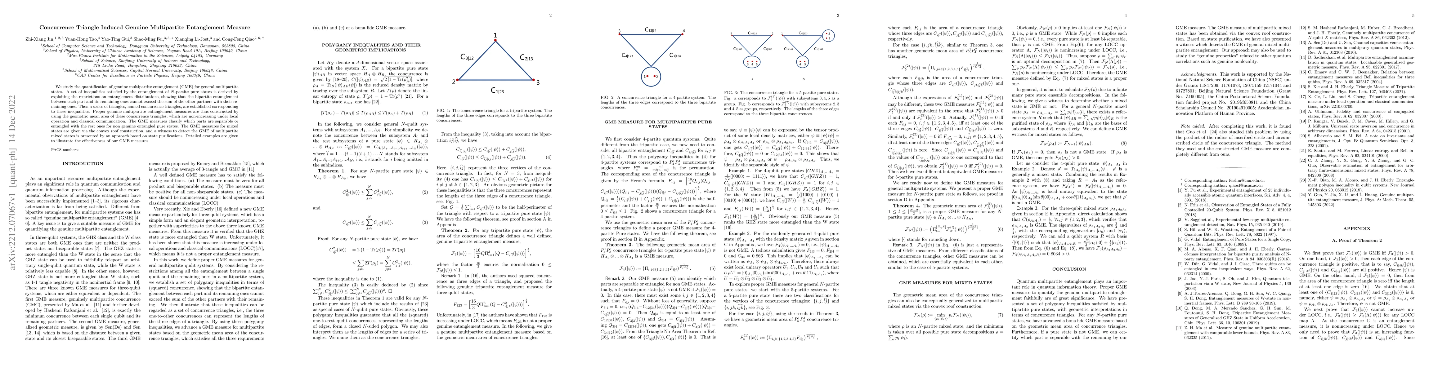 Thumbnail for Concurrence triangle induced genuine multipartite entanglement measure