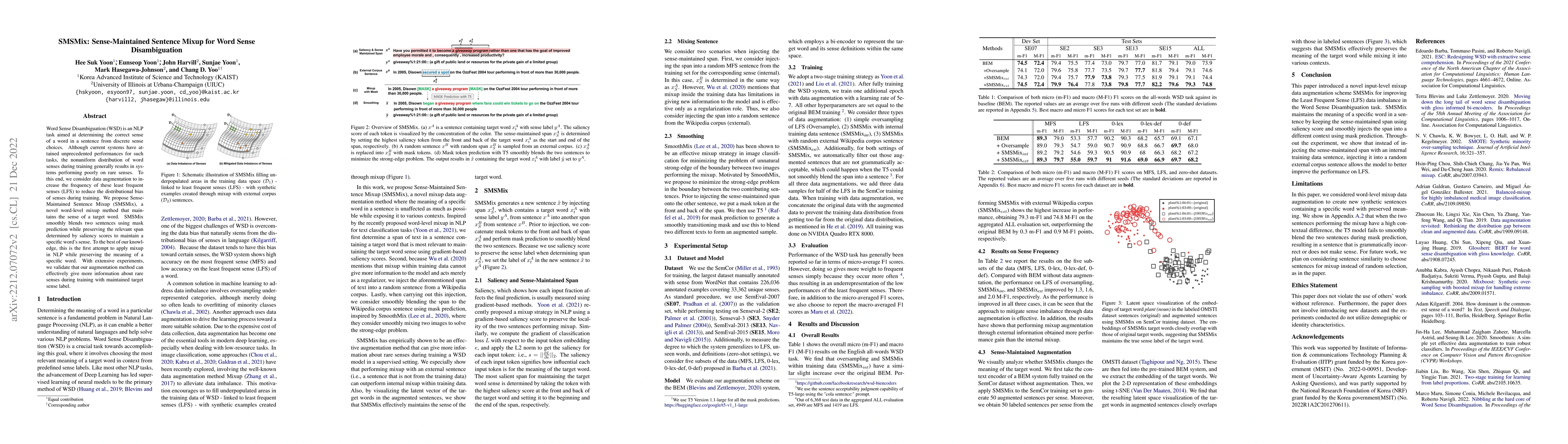 Thumbnail for SMSMix: Sense-Maintained Sentence Mixup for Word Sense Disambiguation