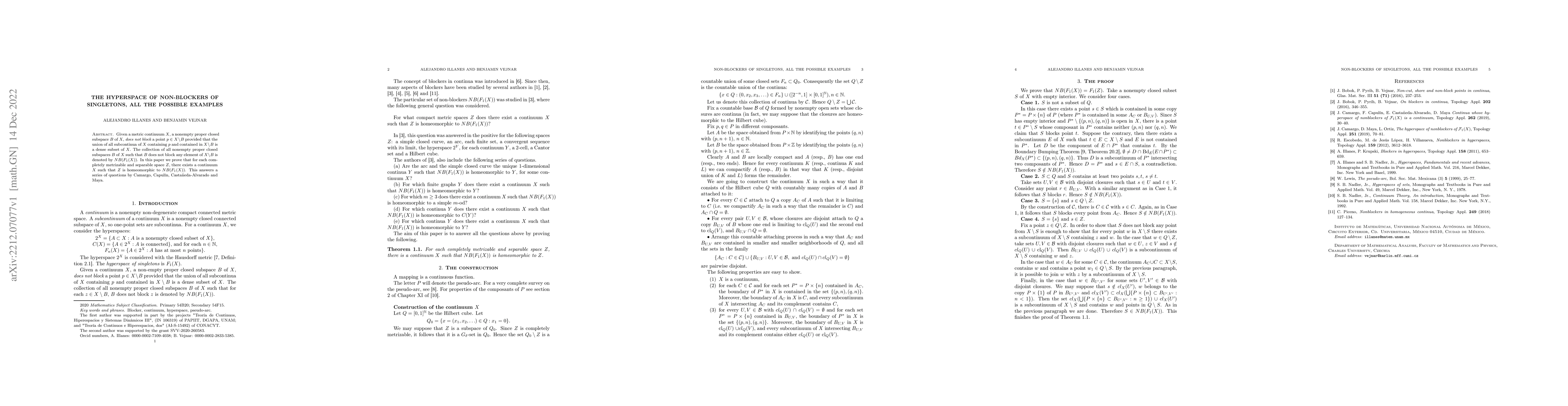 Thumbnail for The hyperspace of non-blockers of singletons, all the possible examples