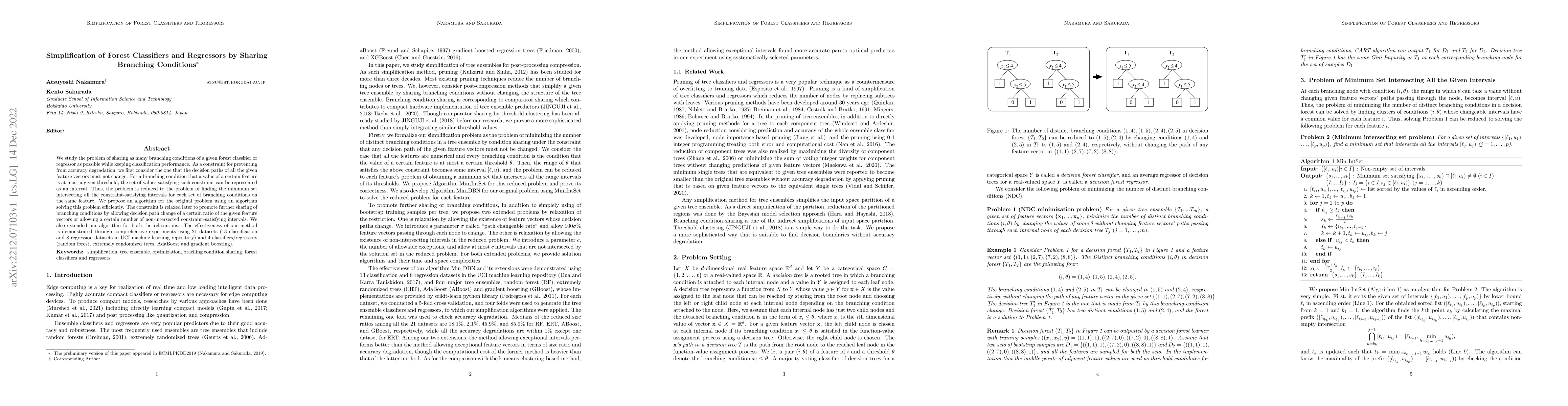 Thumbnail for Simplification of Forest Classifiers and Regressors