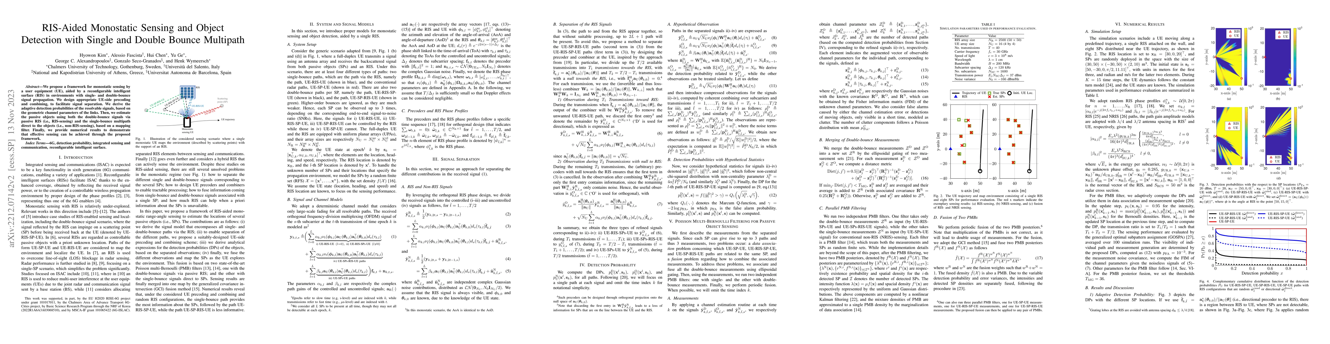Thumbnail for RIS-Aided Monostatic Sensing and Object Detection with Single and Double
  Bounce Multipath