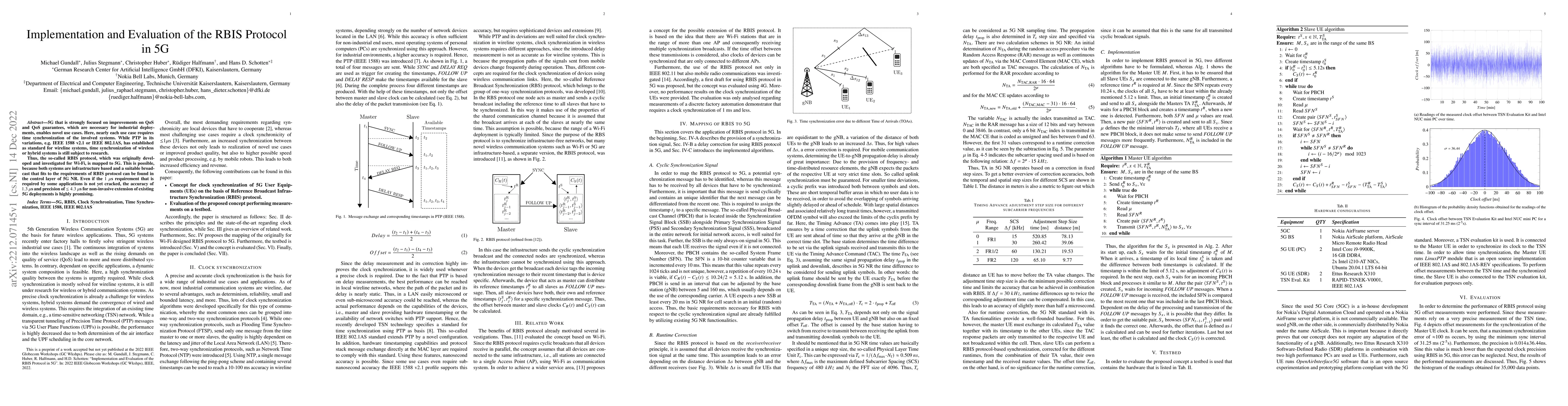 Thumbnail for Implementation and Evaluation of the RBIS Protocol in 5G