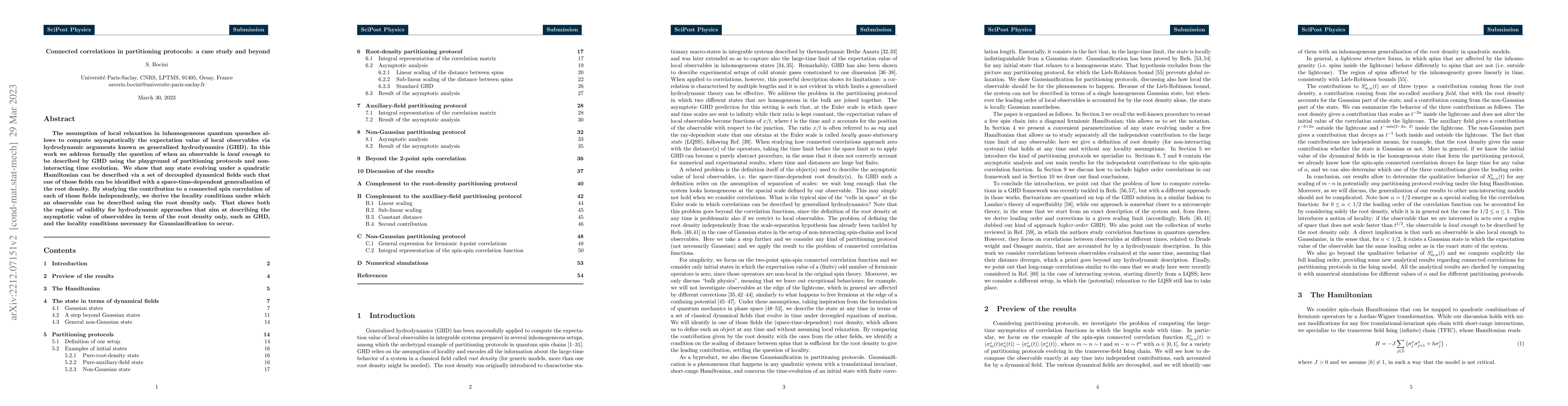 Thumbnail for Connected correlations in partitioning protocols: a case study and
  beyond