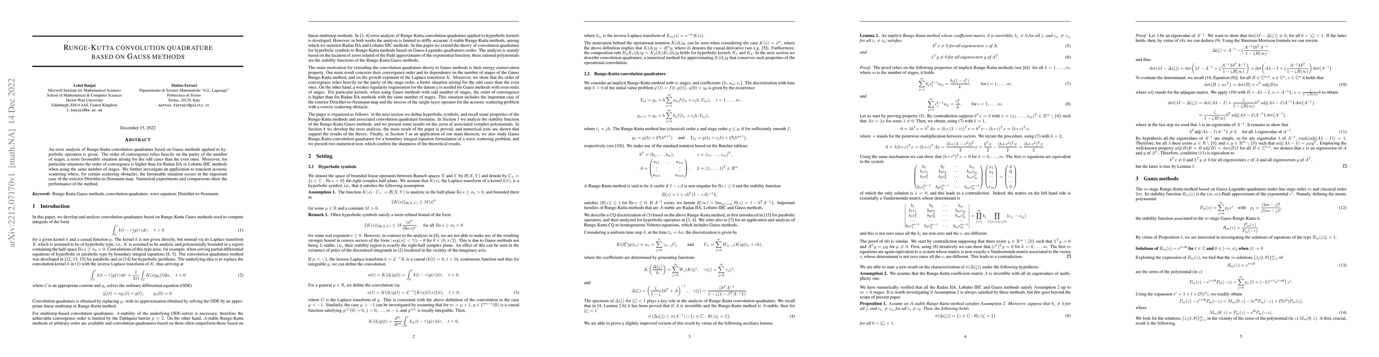 Thumbnail for Runge-Kutta convolution quadrature based on Gauss methods