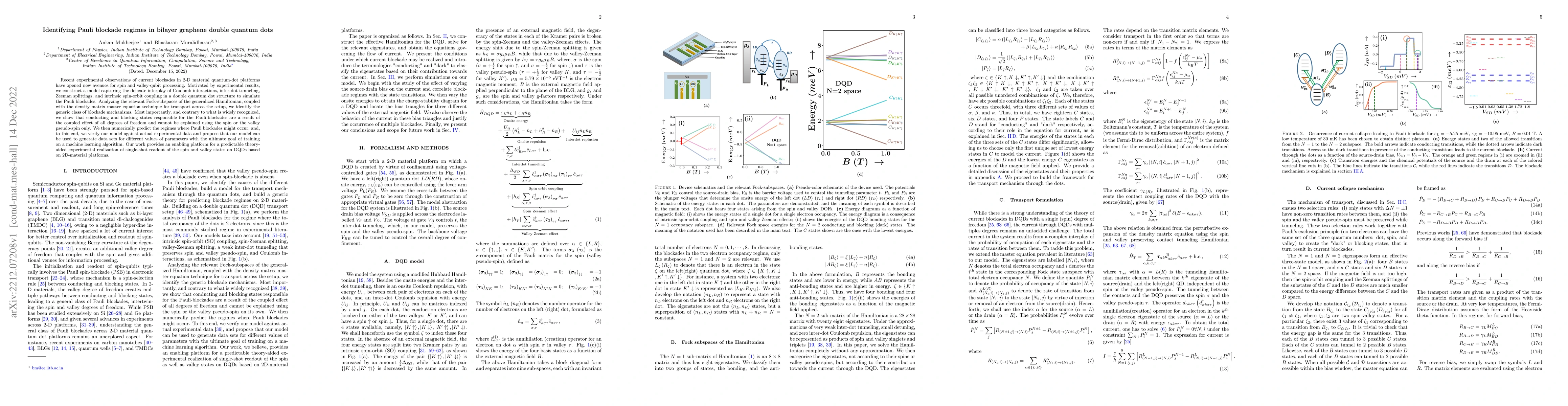 Thumbnail for Identifying Pauli blockade regimes in bilayer graphene double quantum
  dots