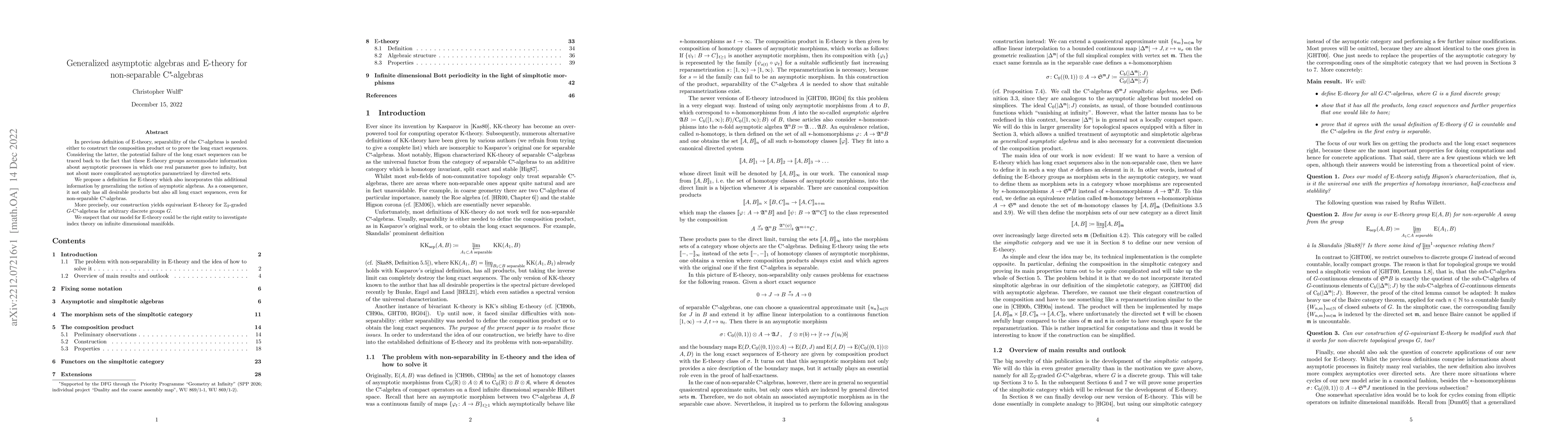 Thumbnail for Generalized asymptotic algebras and $\mathrm{E}$-theory for
  non-separable $\mathrm{C}^*$-algebras