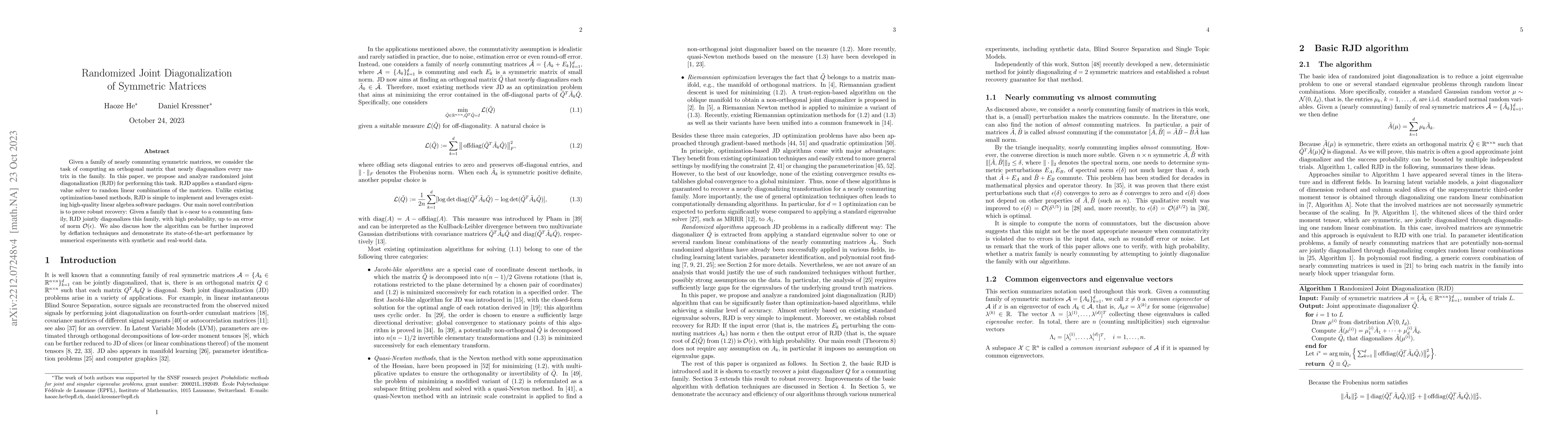 Thumbnail for Randomized Joint Diagonalization of Symmetric Matrices