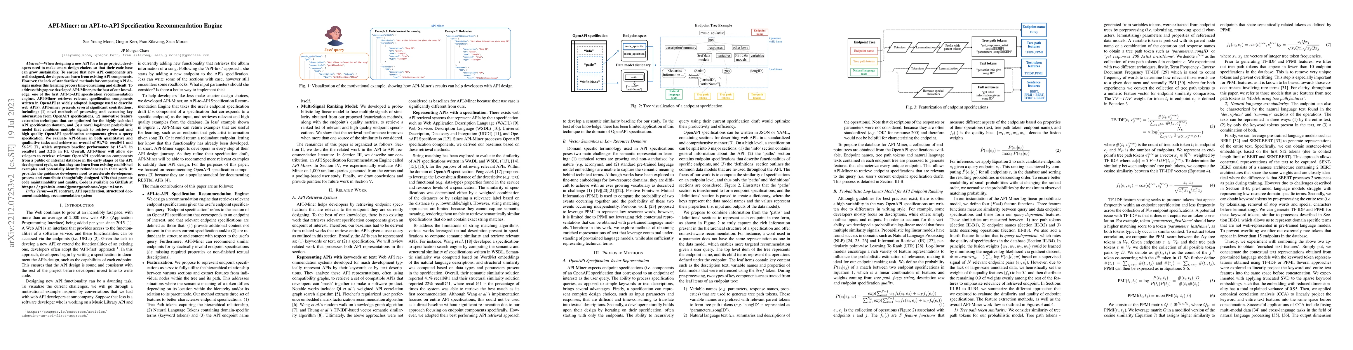 Thumbnail for API-Miner: an API-to-API Specification Recommendation Engine