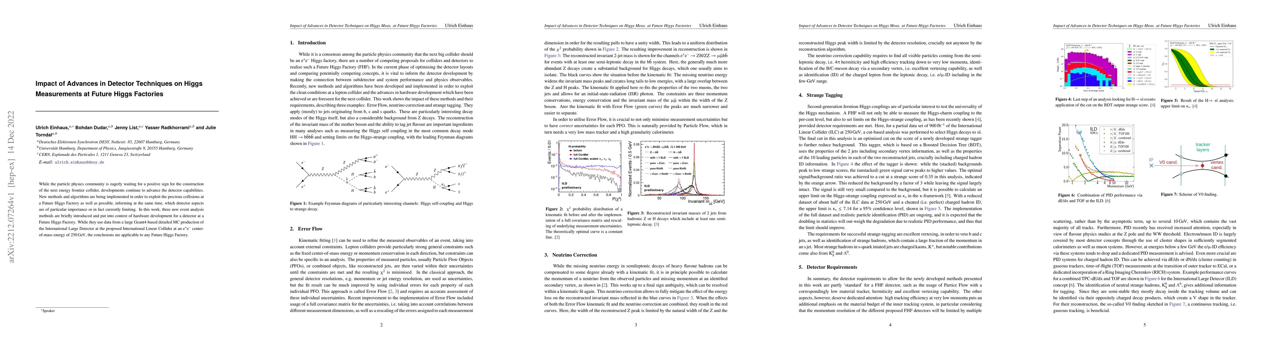 Thumbnail for Impact of Advances in Detector Techniques on Higgs Measurements at
  Future Higgs Factories