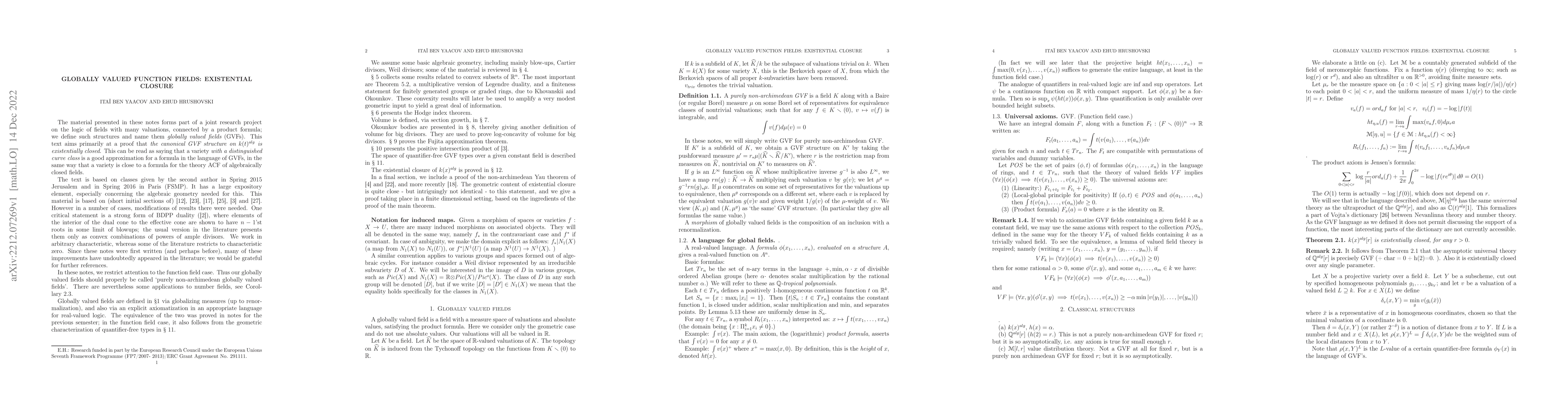 Thumbnail for Globally valued function fields: existential closure