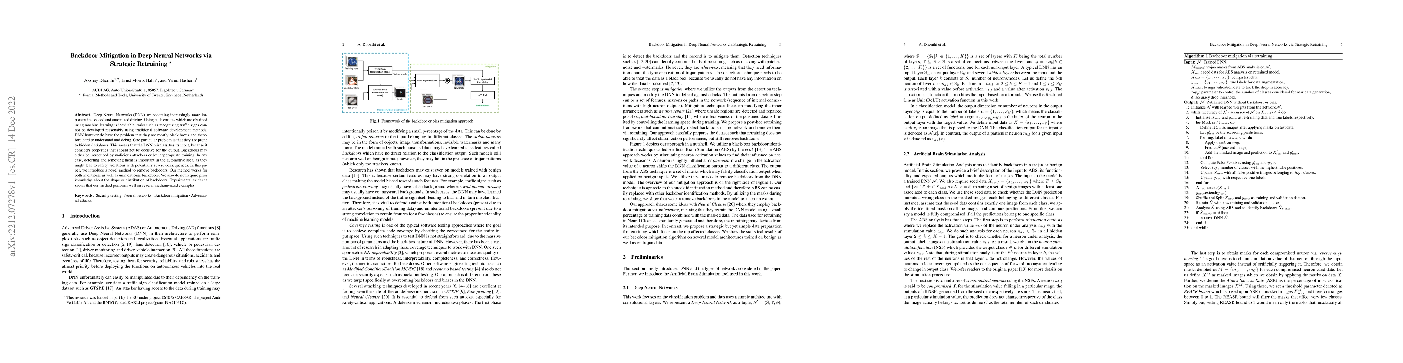 Thumbnail for Backdoor Mitigation in Deep Neural Networks via Strategic Retraining
