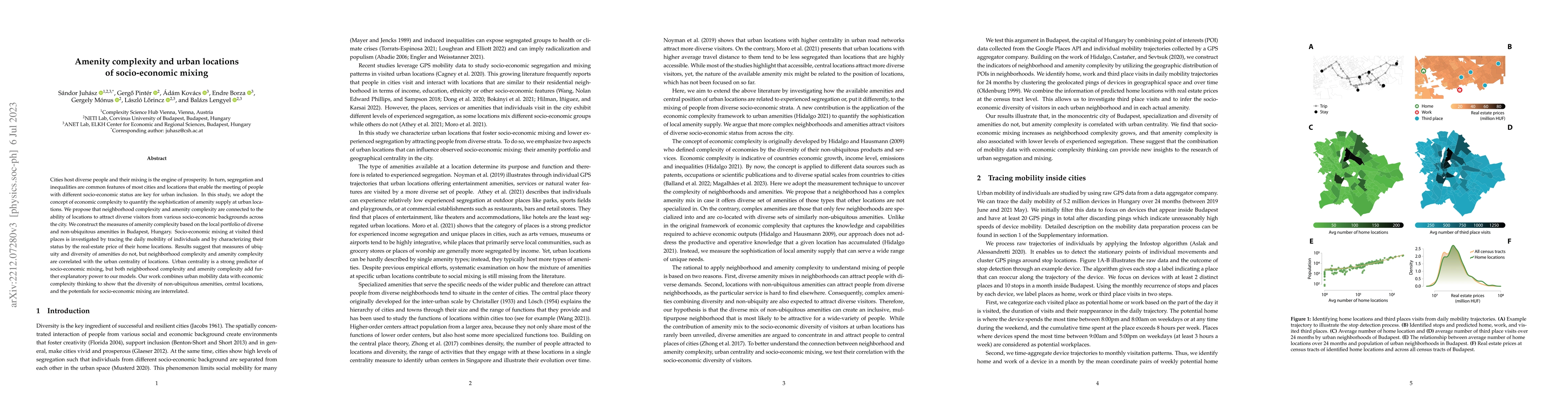 Thumbnail for Amenity complexity and urban locations of socio-economic mixing