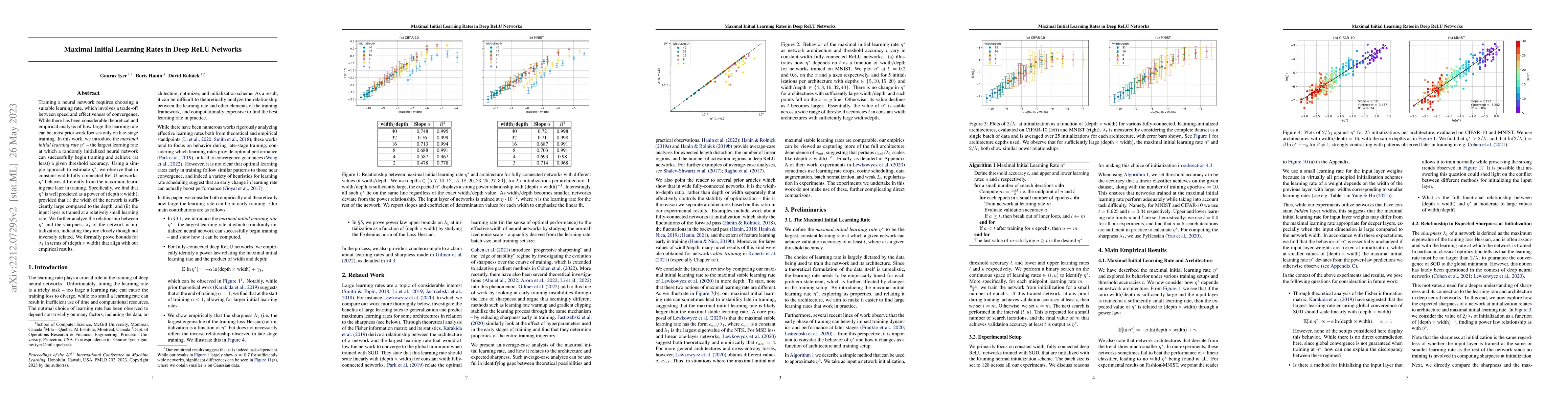 Thumbnail for Maximal Initial Learning Rates in Deep ReLU Networks