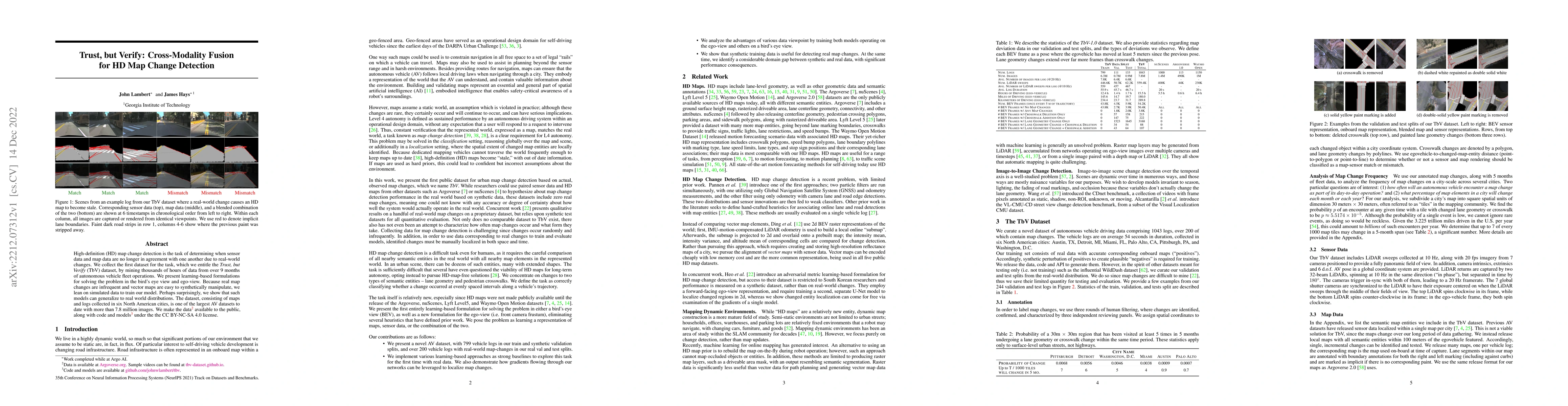 Thumbnail for Trust, but Verify: Cross-Modality Fusion for HD Map Change Detection