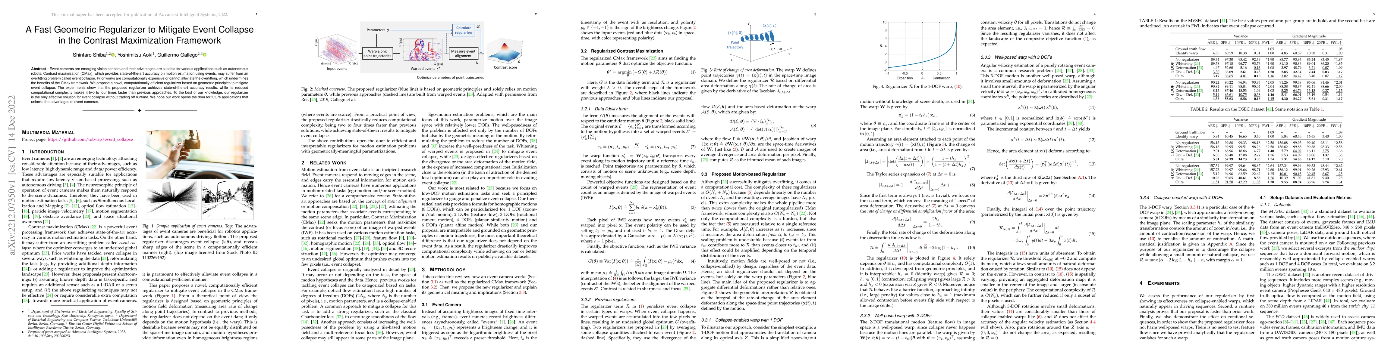 Thumbnail for A Fast Geometric Regularizer to Mitigate Event Collapse in the Contrast
  Maximization Framework