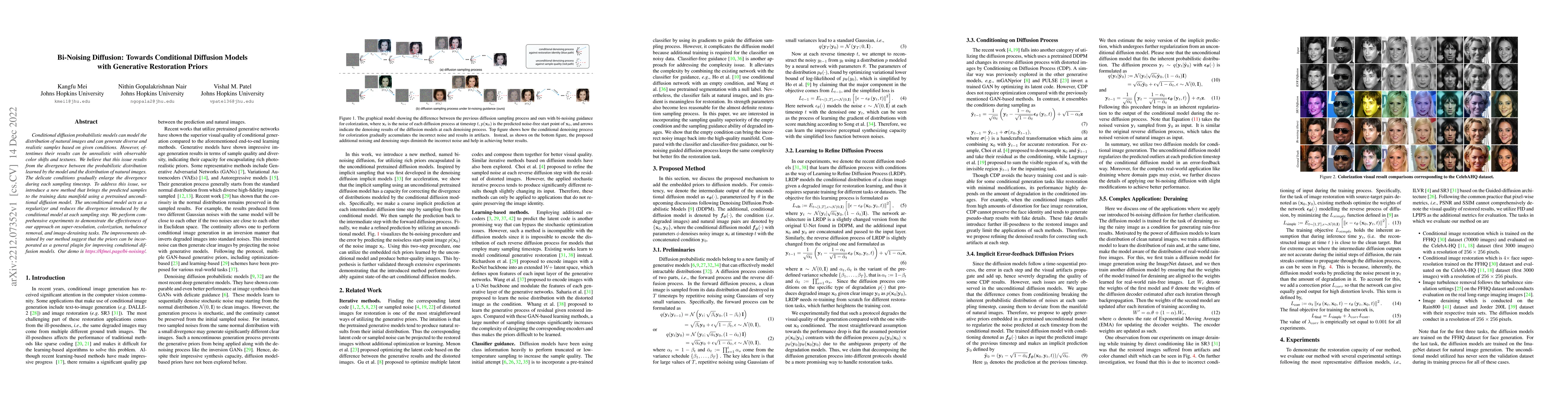 Thumbnail for Bi-Noising Diffusion: Towards Conditional Diffusion Models with
  Generative Restoration Priors