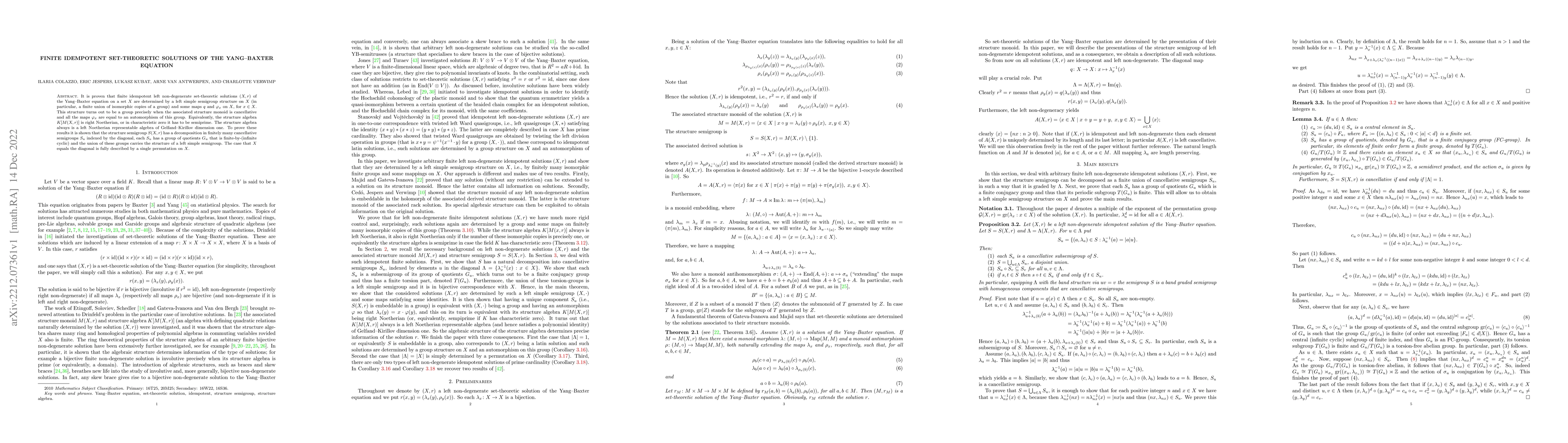 Thumbnail for Finite idempotent set-theoretic solutions of the Yang--Baxter equation