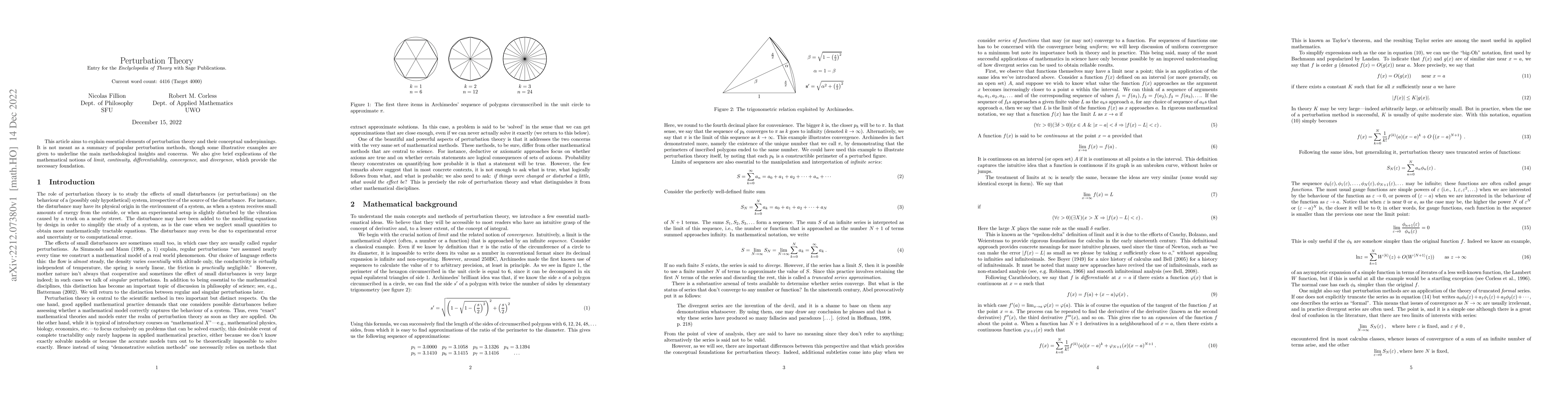 Thumbnail for Perturbation Theory