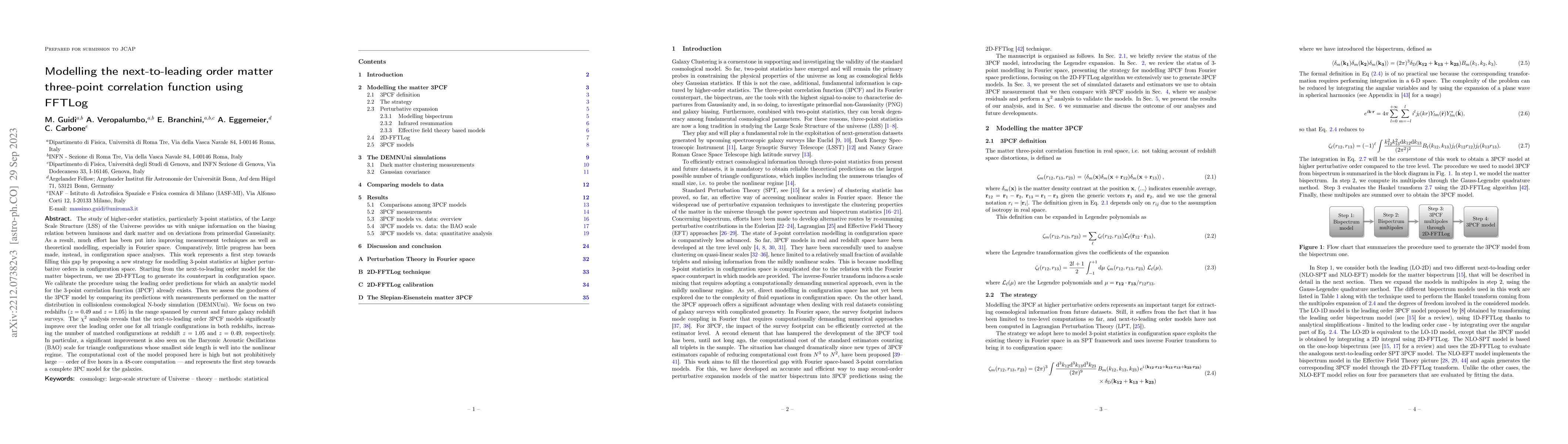 Thumbnail for Modelling the next-to-leading order matter three-point correlation
  function using FFTLog
