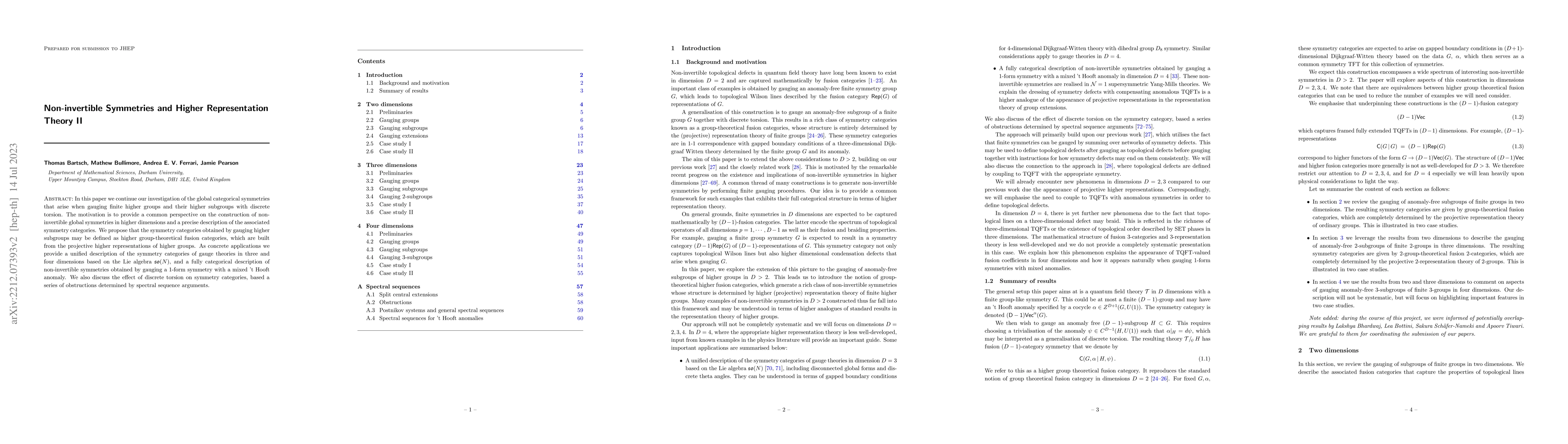 Thumbnail for Non-invertible Symmetries and Higher Representation Theory II