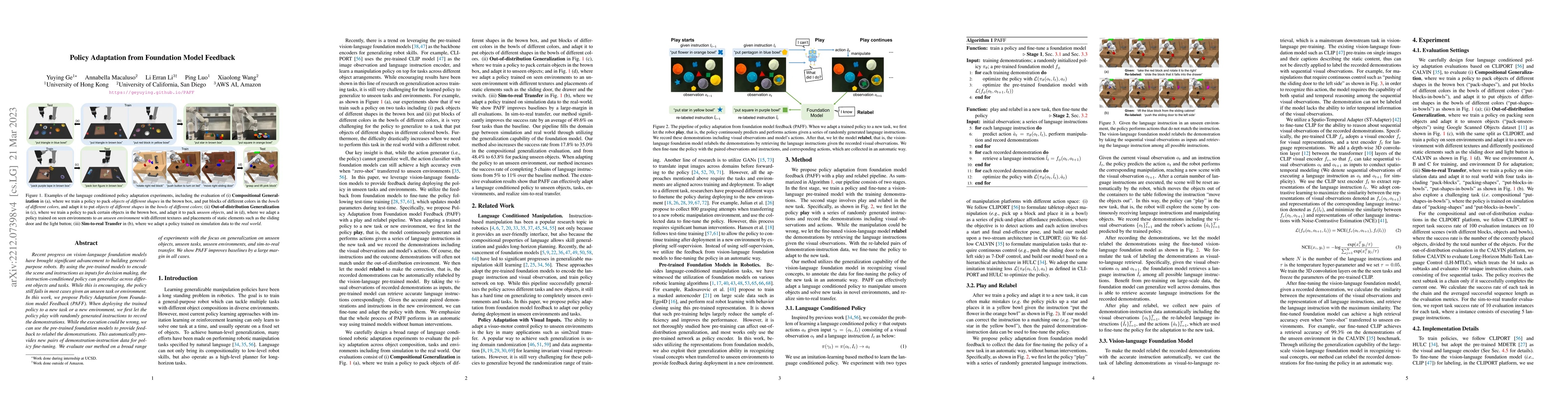 Thumbnail for Policy Adaptation from Foundation Model Feedback