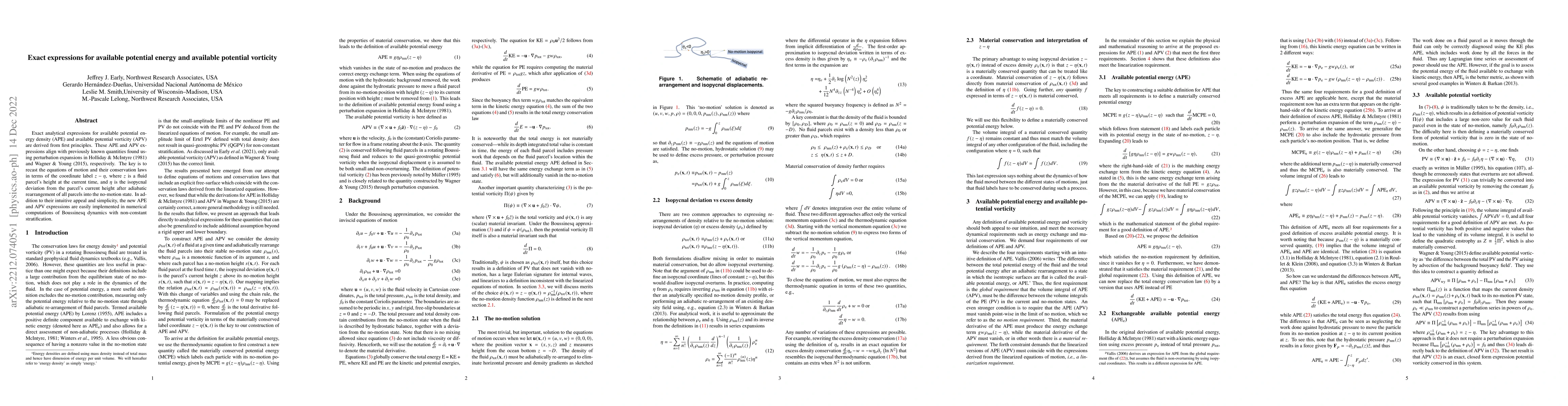 Thumbnail for Exact expressions for available potential energy and available potential
  vorticity